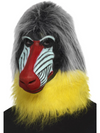 Baboon Mask, Grey, Latex, Full Overhead