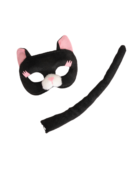 CAT face mask  and tail set