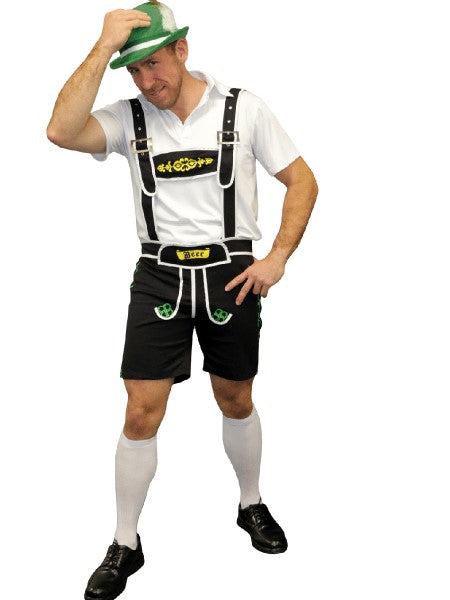 POPULAR Men's lederhosen costume black or brown - adult