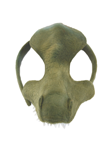 Good green dinosaur  half mask - child
