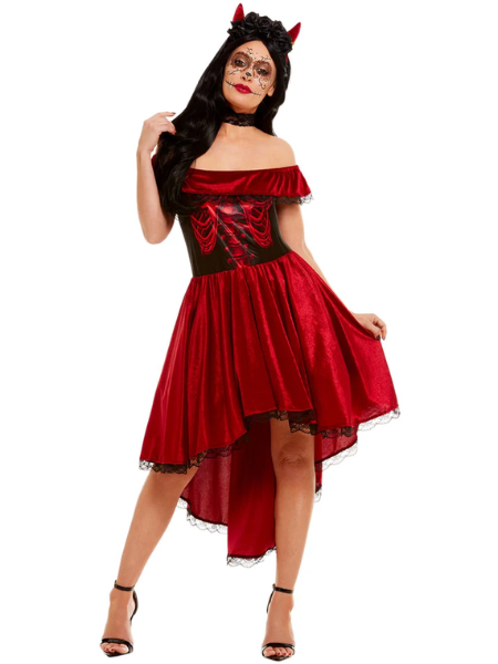 Day Of the dead devil costume - ladies adult
