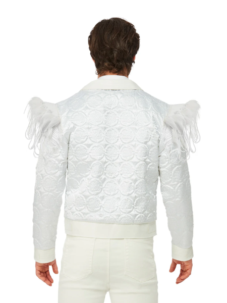 Elton John Feather Jacket White - Adult