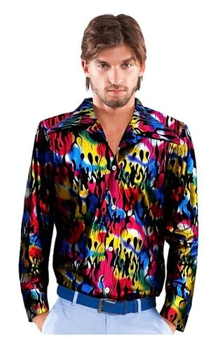 Super Flame disco Shirt - Adult