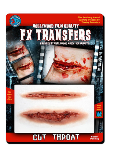 cut throat prosthetics 3D SP FX