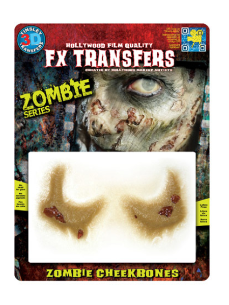 Zombie cheekbones Prosthetics 3D SP FX