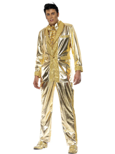 ELVIS PRESLEY LICENCED GOLD SUIT COSTUME