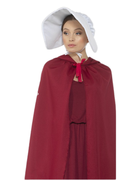 Hand maiden cape and bonnet