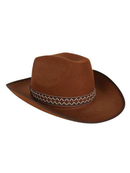 Brown Cowboy hat with woven band