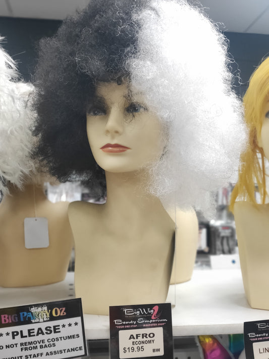 Black and white afro