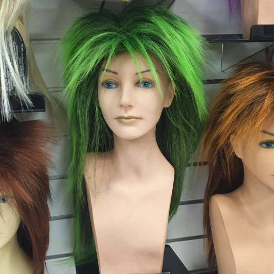 Spikey Vamp green  wig