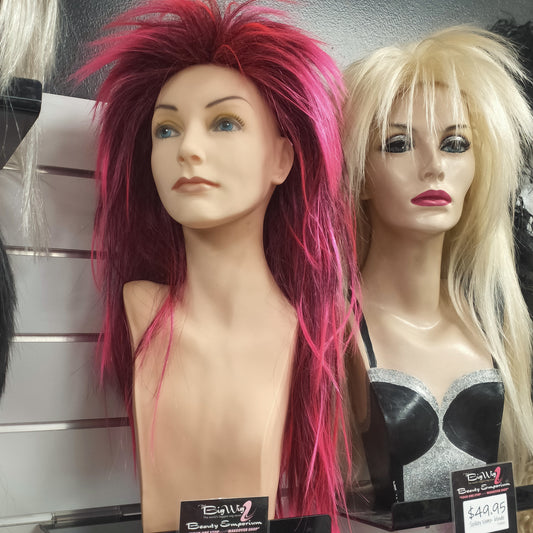 Spikey Vamp pink wig