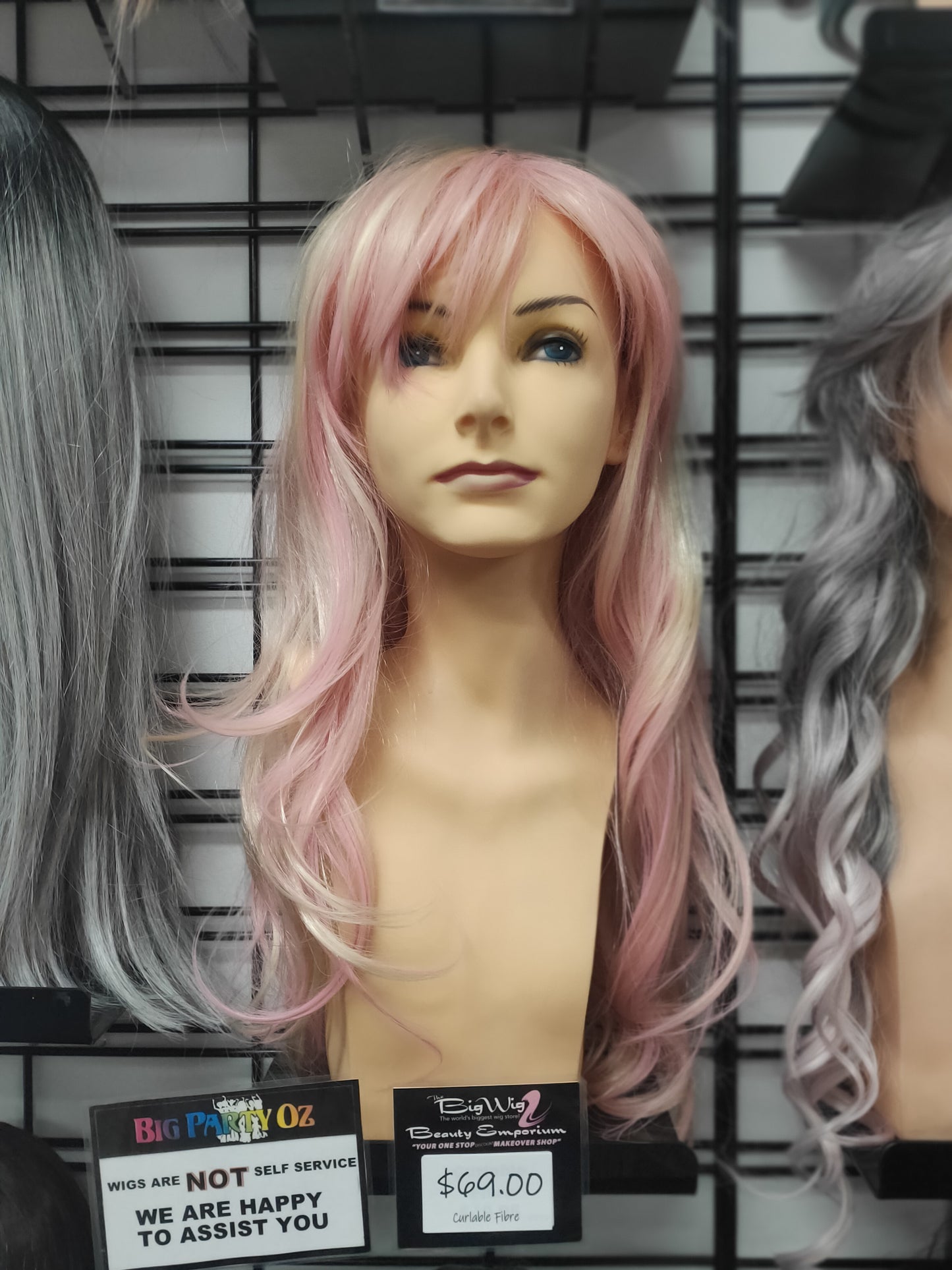 Cotton candy long *curable fibre* wig