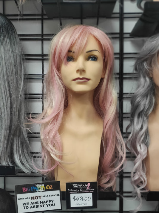 Cotton candy long *curable fibre* wig