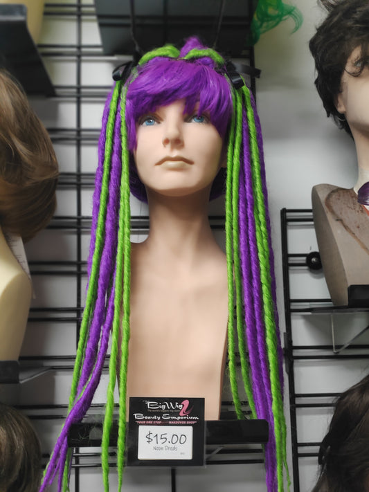 Neon dreds wig