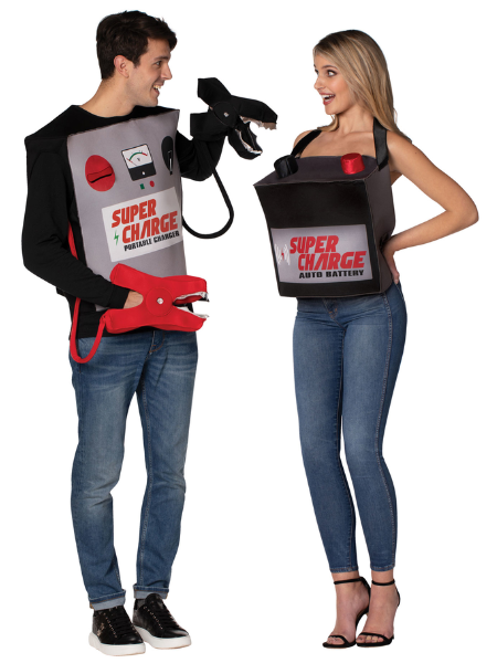 Battery & Jumper cable couple costume