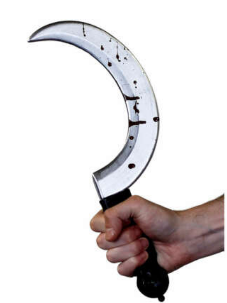 Scary movie Sickle cleaver curved Halloween prop knife