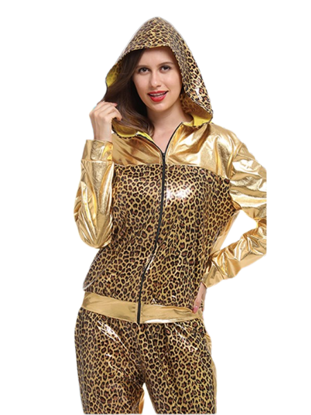 Leopard shell suit costume - Adult