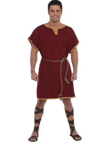 Burgundy Roman Tunic Costume - Adult