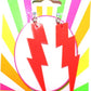 70-80s Neon lightning bolt earrings various colours