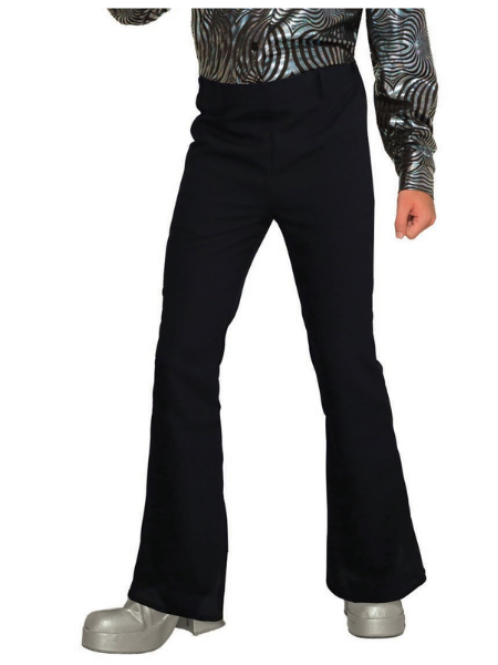 Flared Disco Pants Black - Adult