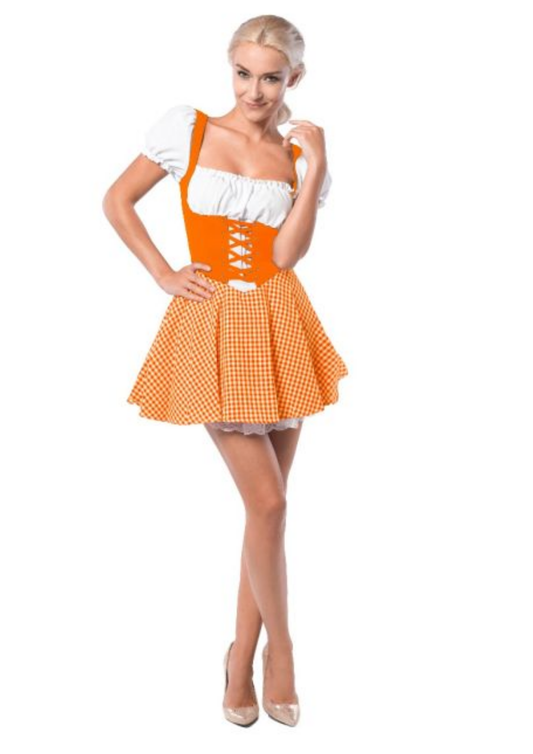 Oktoberfest Eva Dress Orange - Adult