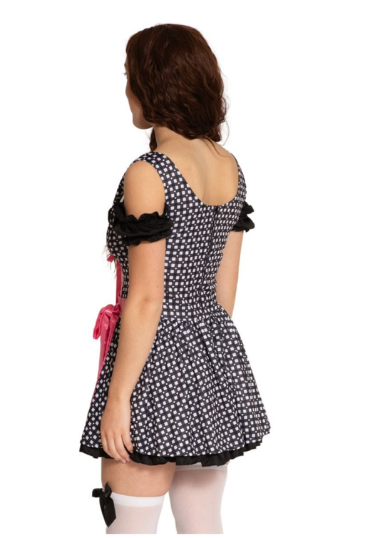 Oktoberfest Olivia Dress Black/Pink - Adult