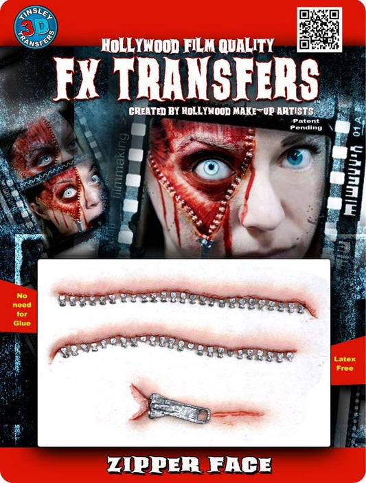 FX Transfers / Prosthetics Zipper face
