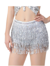 SILVER WRAP AROUND SEQUIN SKIRT