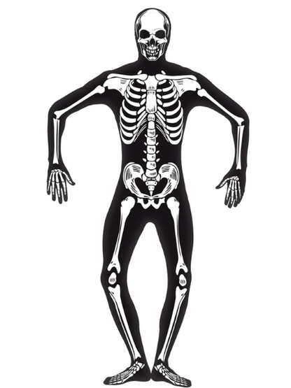 Second Skin Skeleton Adult suit Glow in the dark
