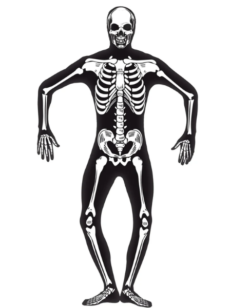 Second Skin Skeleton Adult suit Glow in the dark