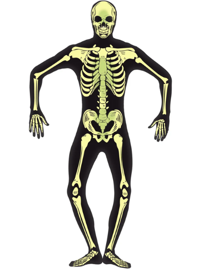 Second Skin Skeleton Adult suit Glow in the dark
