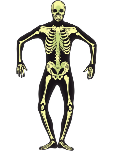 Second Skin Skeleton Adult suit Glow in the dark