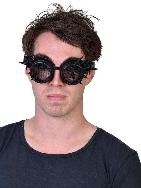 Black steampunk goggles