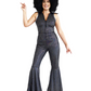 Disco jumpsuit with rainbow sequins