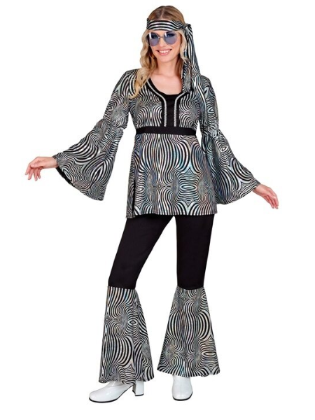Silver Wave 70's Disco Costume - Adult