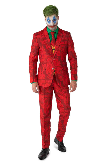 Scarlet Joker Mens Deluxe Villain Costume Suit