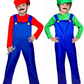 Mario or Luigi plumber costume child