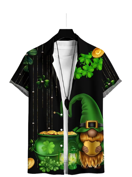St Patrick's day button up shirt