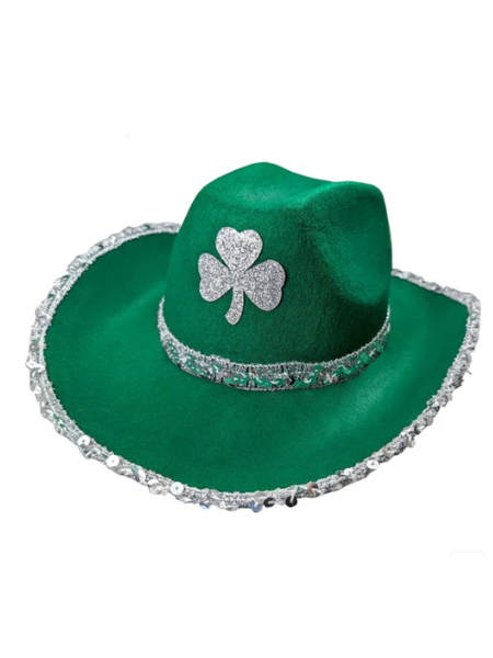 St Patrick's day Green cowboy hat