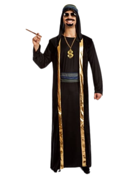Arabian Desert sheik black robe - Adult