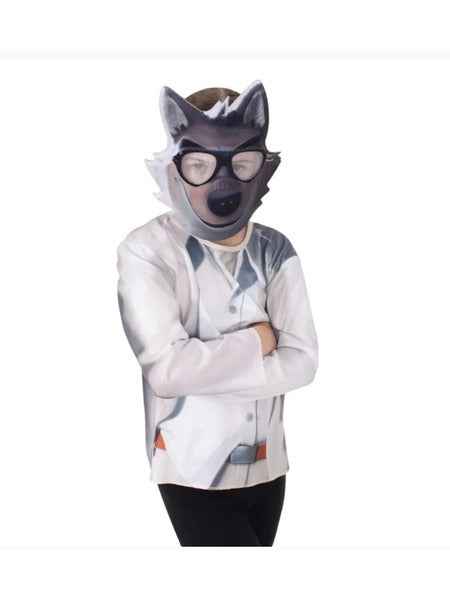 Bad Guys Mr Wolf Costume Top & Mask - Child