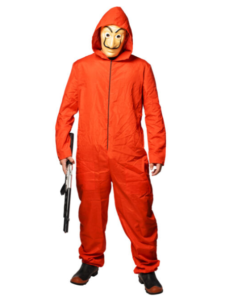 Bank Robber jumpsuit costume Adult