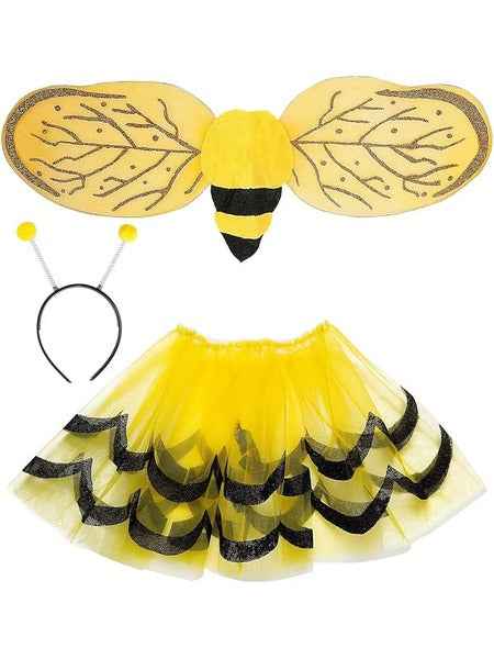 Bee Dress-Up Set (Tutu, Wings, Antennas) - Child