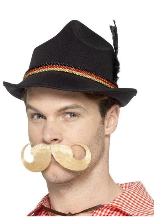 Deluxe German Trenker Hat, Black - Adult