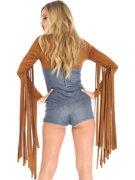 Boho Babe romper costume 1960 - Adult