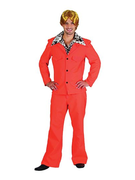 Orange Leisure Suit 70's - Adult