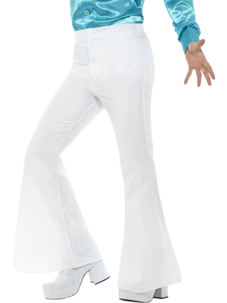 Flared White Trousers - Adult