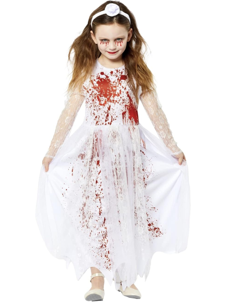 Bloody bride child costume