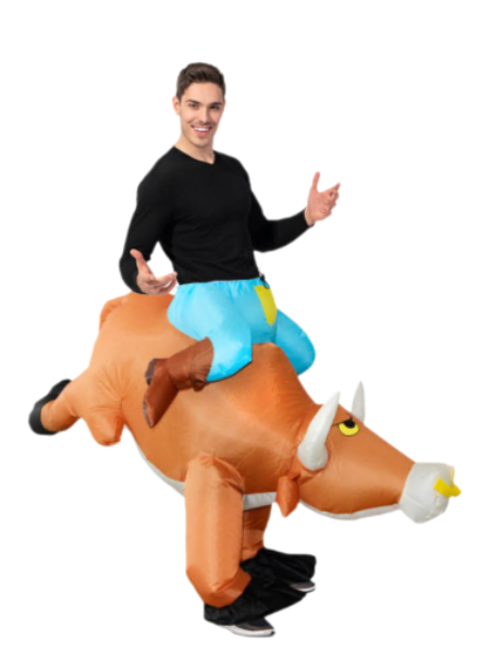 Inflatable bull rider costume - Adult