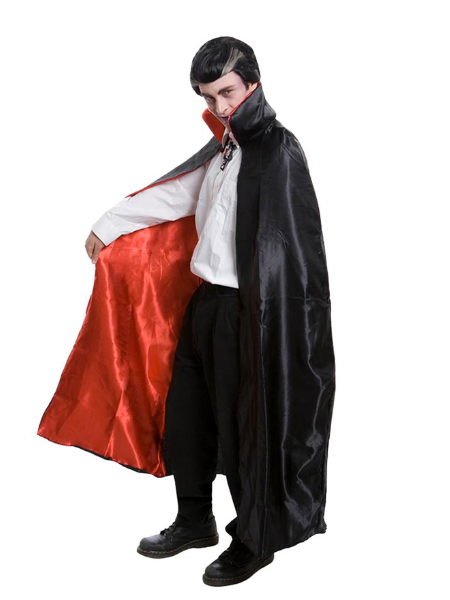 Deluxe black cape with red lining